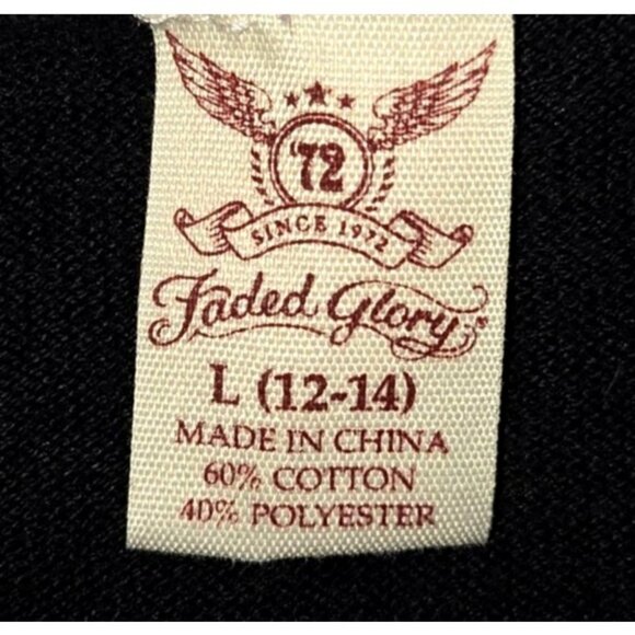 Faded Glory Womens Black & White Striped Cardigan Sweater L (12-14) Button Fron - Picture 6 of 7